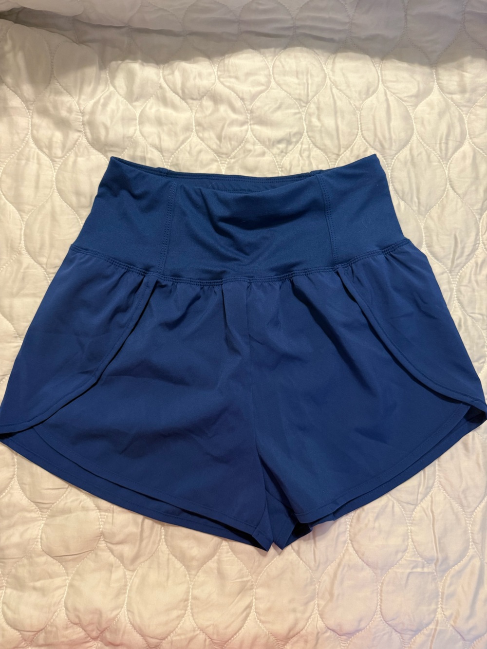 NaNa High-Waist Athletic Shorts in Deep Blue